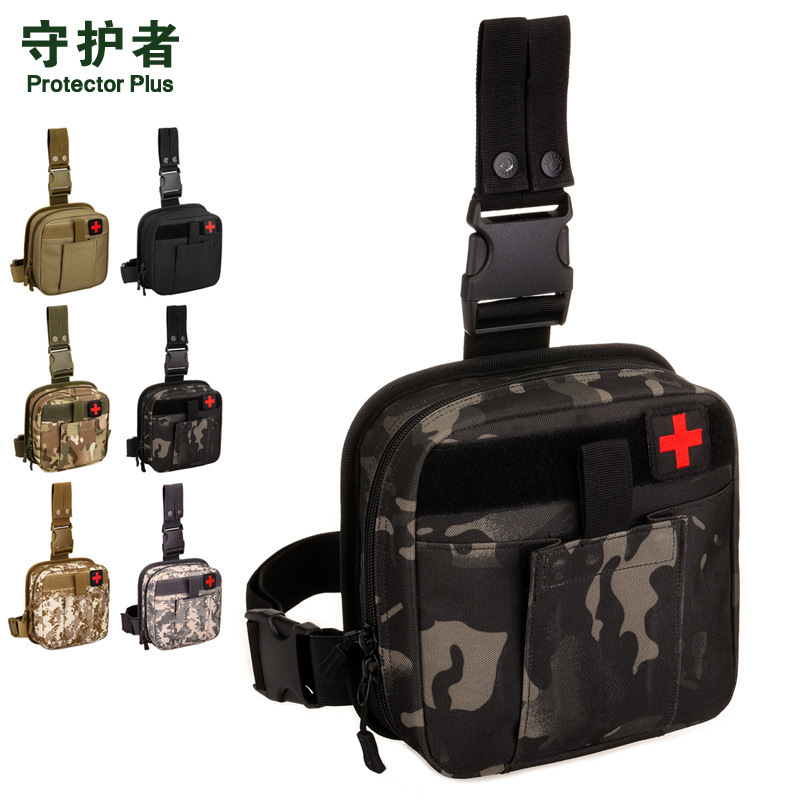 A017-Legging Large Medical Bag, Outdoor Tactical Leg Bag, Mobile Waist Bag, Luya Bag, Tool Bag, Portable First Aid Bag