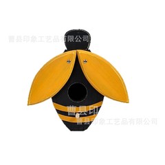木製屋外ガーデンパティオ昆虫鳥の巣クリエイティブ蜂の形の鳥小屋庭の装飾ぶら下げ鳥小屋