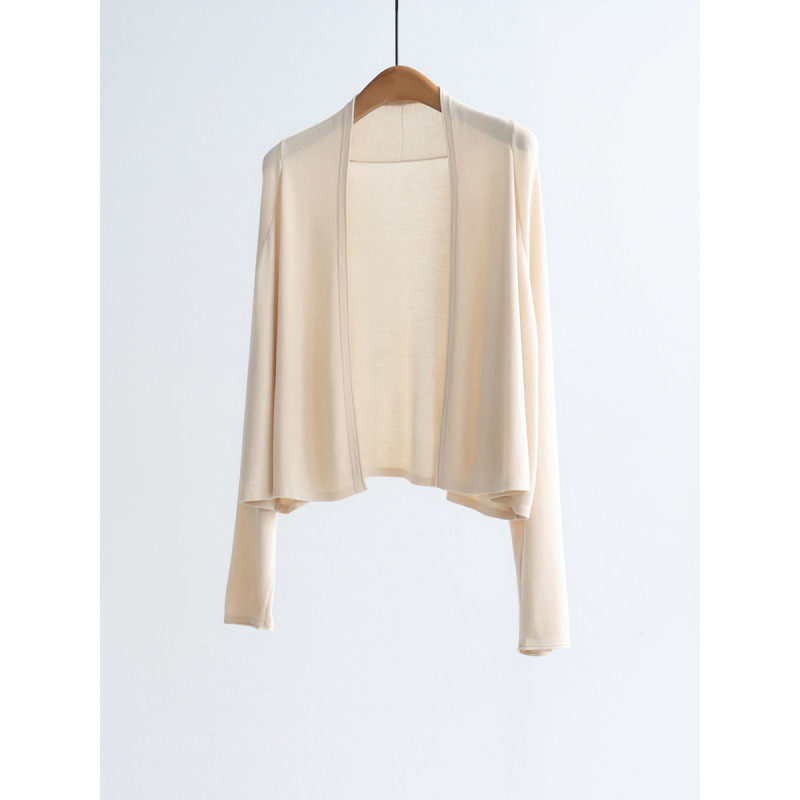 ROW Style Lightweight Tencel Knitwear Shawl 25 Early Spring New Sunscreen Shirt Shawl Lazy Elegant Top All-match ROW Style Lightweight Tencel Knitwear Shawl 25 Early Spring New Sunscreen Shirt Shawl Lazy Elegant Top All-match