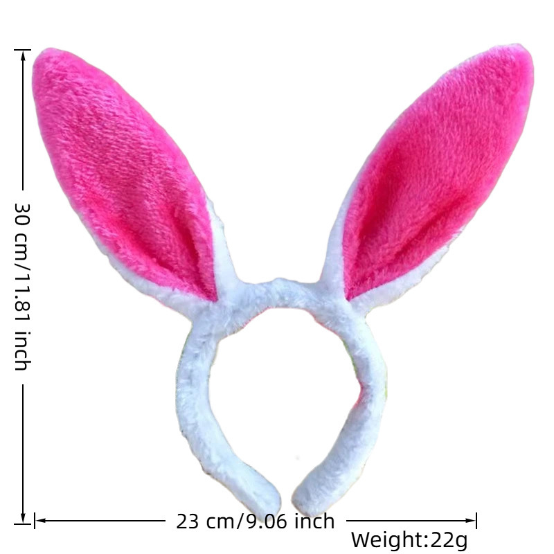 Transfronterizo luminoso conejo oreja banda de cabello adorable peluche banda de cabello oreja banda de cabello accesorios de vestir de fiesta de Pascua