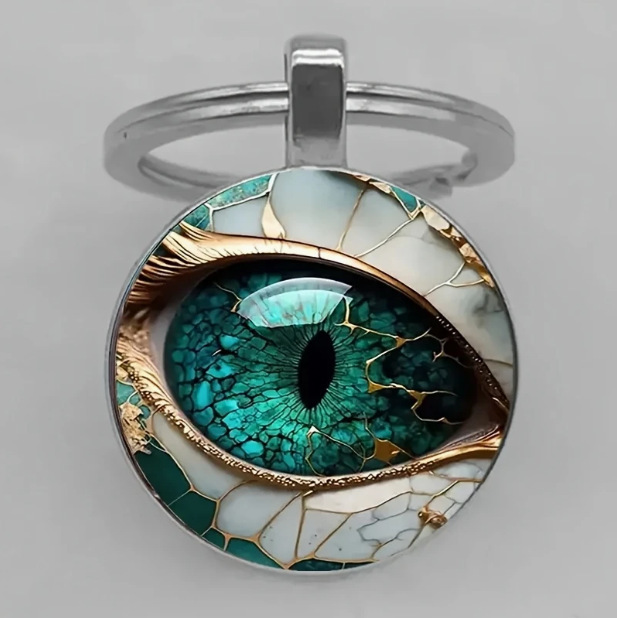 Cross-Border Hot-Selling Fashion Keychain with Mysterious Eye Design - Unique Men's Accessory