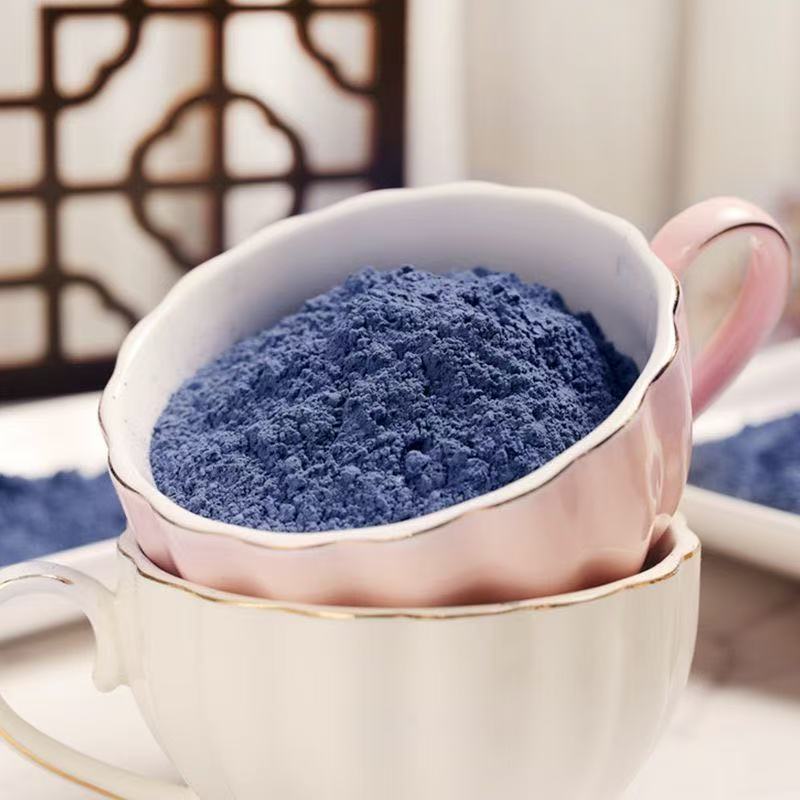 Butterfly Pea Flower Powder Lan Hu Die 500g Fine Ground Blue Tisane Ingredient in use