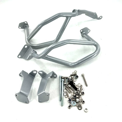Lower Guards, Motorcycle bumper - lower-guardrail-a-set-of-thickened-export-quality-painted-silver