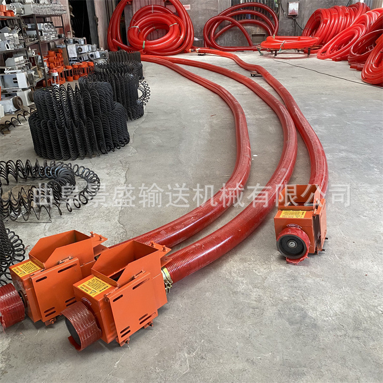 160 大口径スパイラル穀物吸引機ホーススクリューコンベヤ 3- 30m ホース砂吸引機|undefined
