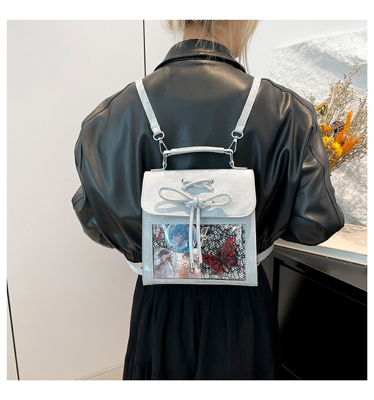 540g Weight Synthetic Leather Lining Material Sewing Thread Fashion Element Magnetic Buckle Closure Type Double Shoulder Straps Strap Type Functional Backpack Bags Type Casual, Daily Occasion Pu Leather Material Women's Backpack Backpack Color Block Pattern All Seasons Season Women's Gender Cute, Streetwear Style Square Shape Color Block Casual Daily Women's Backpack Functional Backpack 15