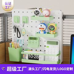 穴の板の物置棚は穴を開けないで壁の上で板の机のデスクトップを掛けて寮の神器の壁の事務室を収納します。