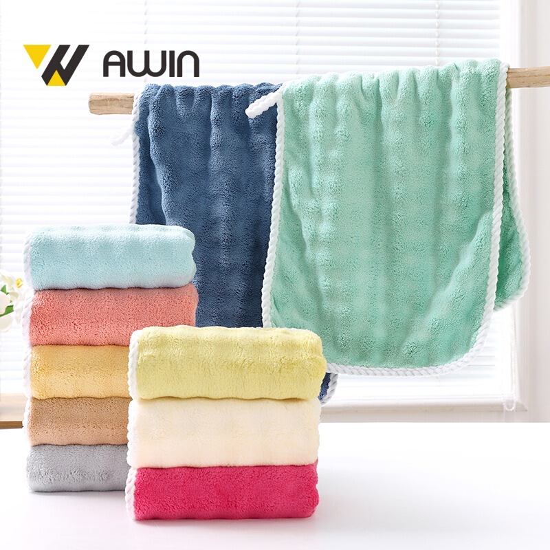 AWIN New Bubble Velvet Super Thick Coral Velvet Towel Absorbent Household Class A Antibacterial Hair-free Bath Face Towel AWIN New Bubble Velvet Super Thick Coral Velvet Towel Absorbent Household Class A Antibacterial Hair-free Bath Face Towel
