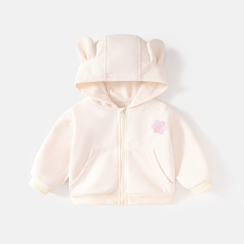 婴儿女童外套春秋款儿童秋季连帽开衫小童婴幼衣服女宝宝秋装上衣|undefined