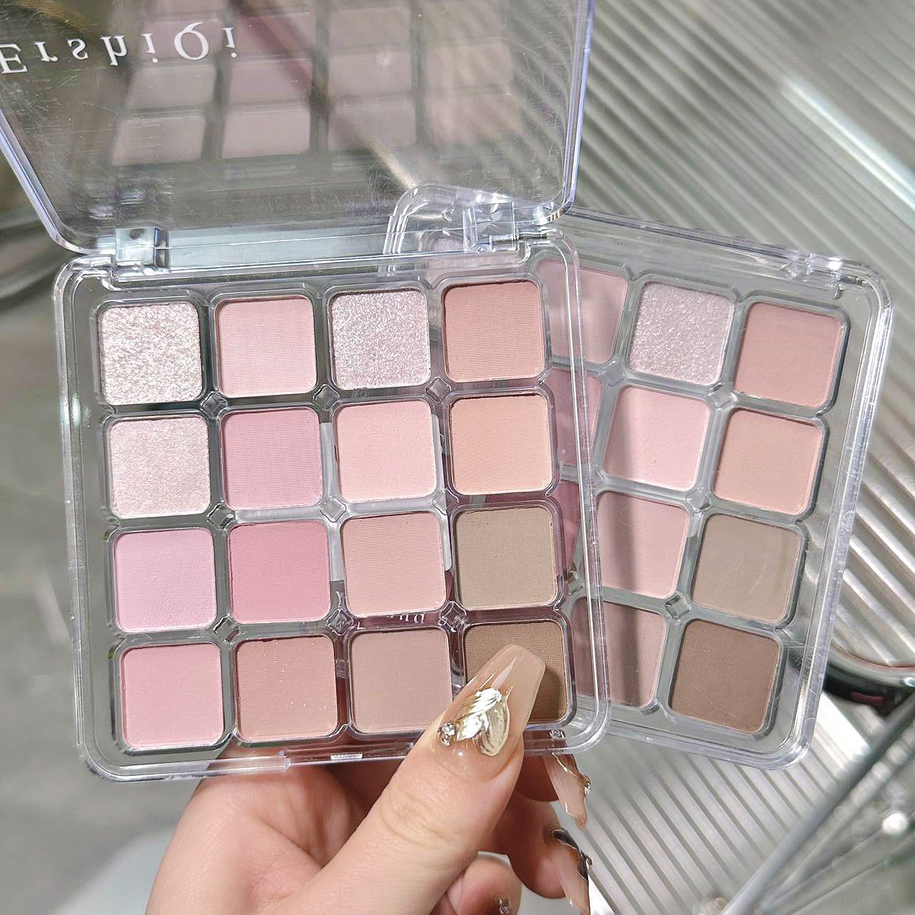16 colores de sombras de ojos polvo brillante mate brillo alto brillo brillante estudiantes diarios baratos de sombras de ojos de color tierra baratos