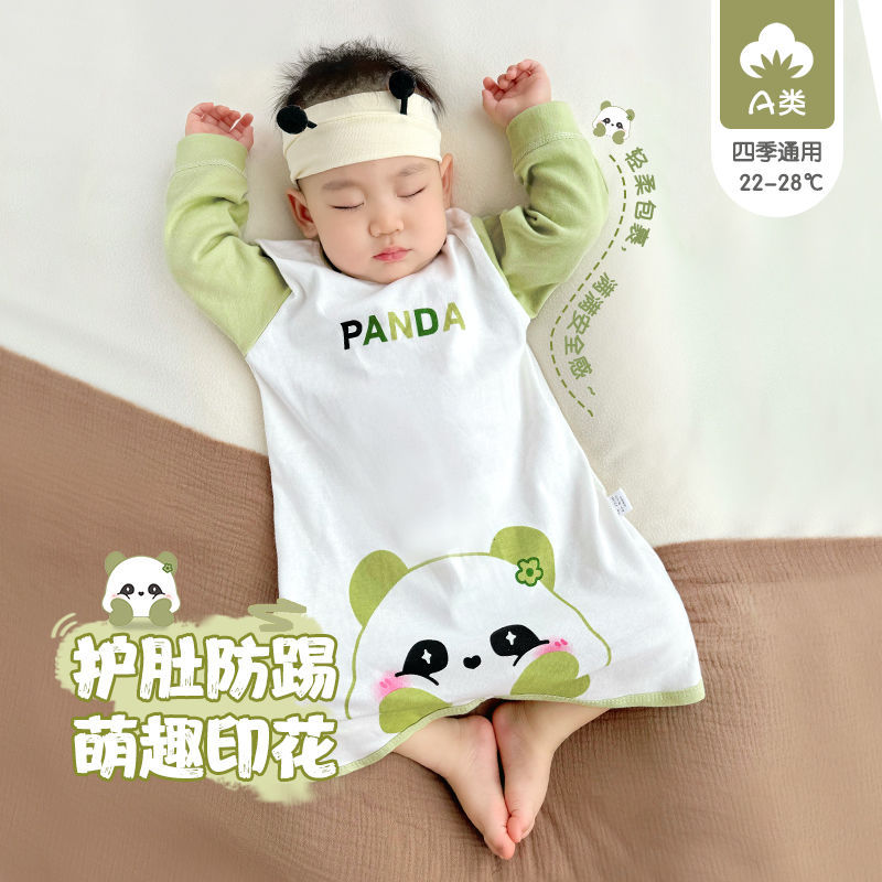 잠자는 가방 봄과 가을 순면 잠자는 가운 겨울 킥 방지 따뜻한 잠옷