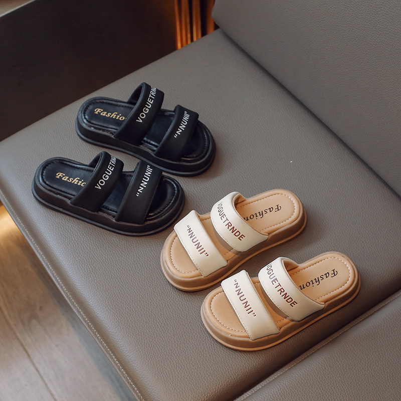 2024 new summer girls' slippers, fashionable casual shoes, Korean style simple beach sandals, children's shoes wholesale dropshipping