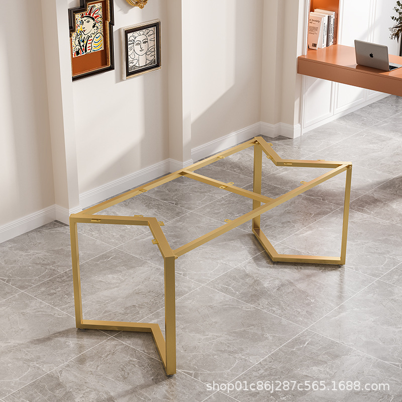 现货铁艺桌腿支架金属办公桌架会议桌腿茶几岩板大理石烤漆餐台脚