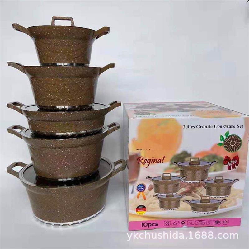 Kitchen Aluminum Nonstick Granite Cooking Pot Cookware Set Kitchen Aluminum Nonstick Granite Cooking Pot Cookware Set