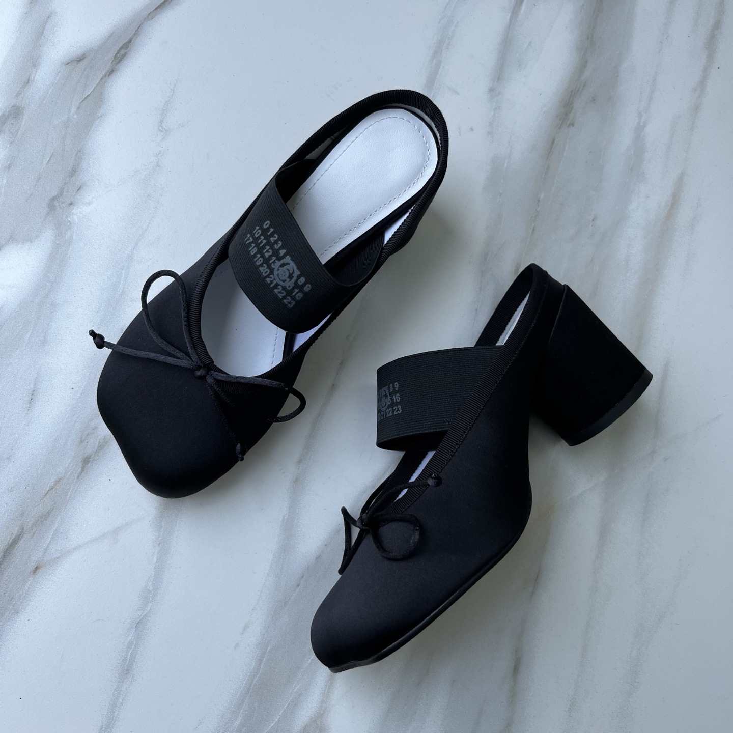 M* Brand Sheepskin Bowknot Mules for Women 2025, Chunky High-Heeled Sandals, Shallow French-Style Pumps