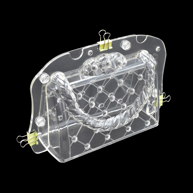 Bolso de cuero 3D para mujer, molde de Chocolate de simulación, herramientas de molde para bolso DIY, venta al por mayor