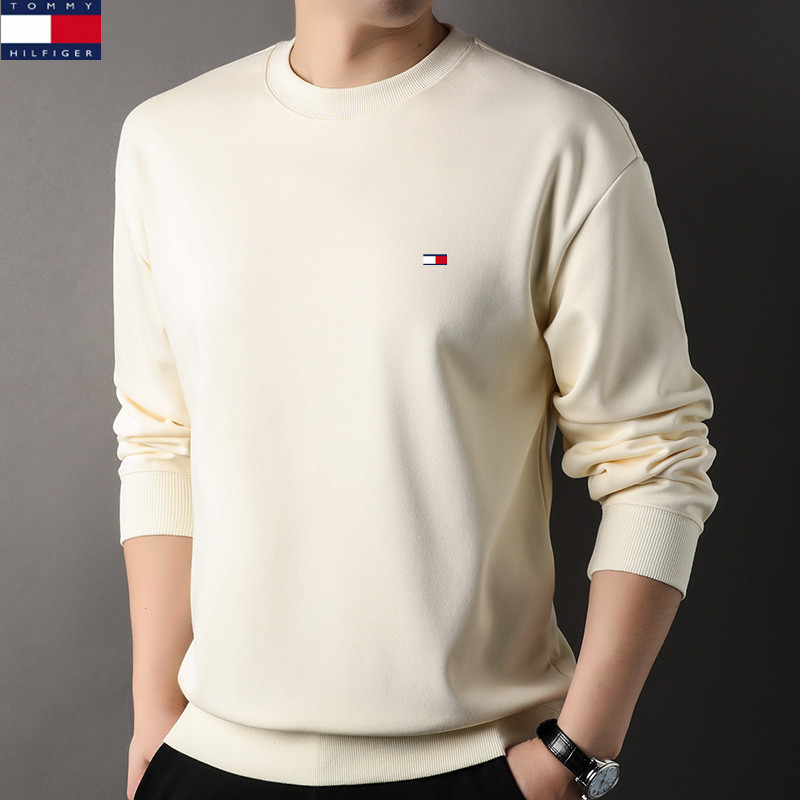 Tomm Special Offer American Tommy Sweatshirt Unisex Autumn and Winter Round Neck Loose Versatile T-Shirt Top Solid Color Tomm Special Offer American Tommy Sweatshirt Unisex Autumn and Winter Round Neck Loose Versatile T-Shirt Top Solid Color
