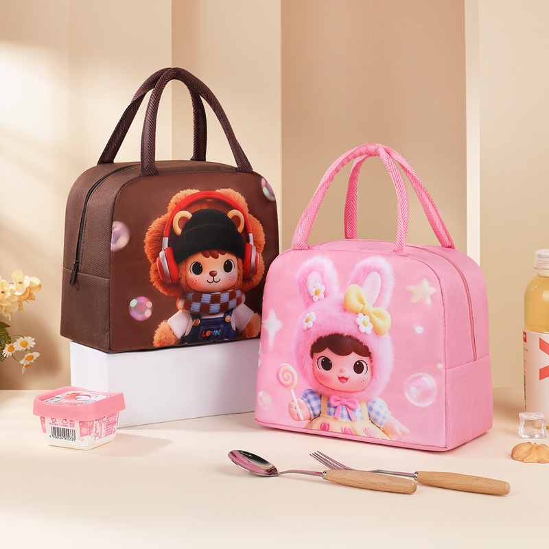 Transfronterizos nuevos dibujos animados lindos bolsas de almuerzo portátiles bolsas de aislamiento térmico bolsas de hielo con comida bolsas de almuerzo para niños pequeños bolsas de viaje