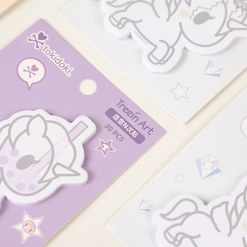 Фигурные бумажные стикеры (tokidoki) розовая серия, милые многоразовые заметки