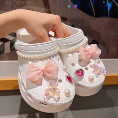 【Now Selling】New Pearl Butterfly Bow Fashion Ins Hole Shoes Accessory Korean Hot Shoe Buckle