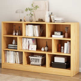 书架置物架落地简易卧室收纳柜子客厅格子置物柜简约现代小型书柜
