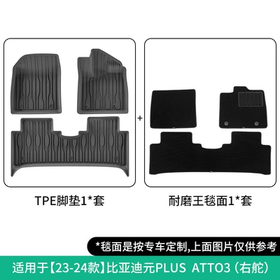 Mat Seat Back Cushion, Modelə uyğun ayaqaltı - 23-24-byd-yuan-plus-atto3-double-layer-wear-resistant-king-floor-mats-right-rudder-w230004407