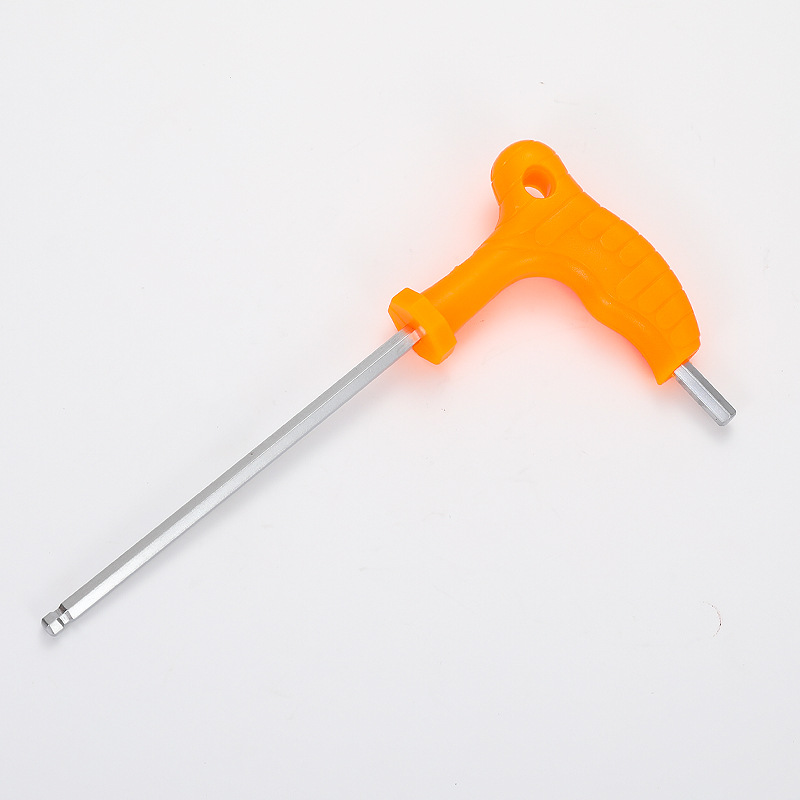 Suministro al por mayor de fábrica sola muleta cabeza plana mate alargado llave hexagonal mango de plástico hexagonal en forma de T