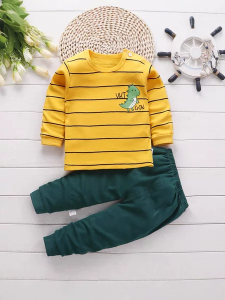 Children's clothing spring and autumn children's underwear suit cotton autumn clothing boys and girls baby autumn clothing pants pajamas home clothing wholesale