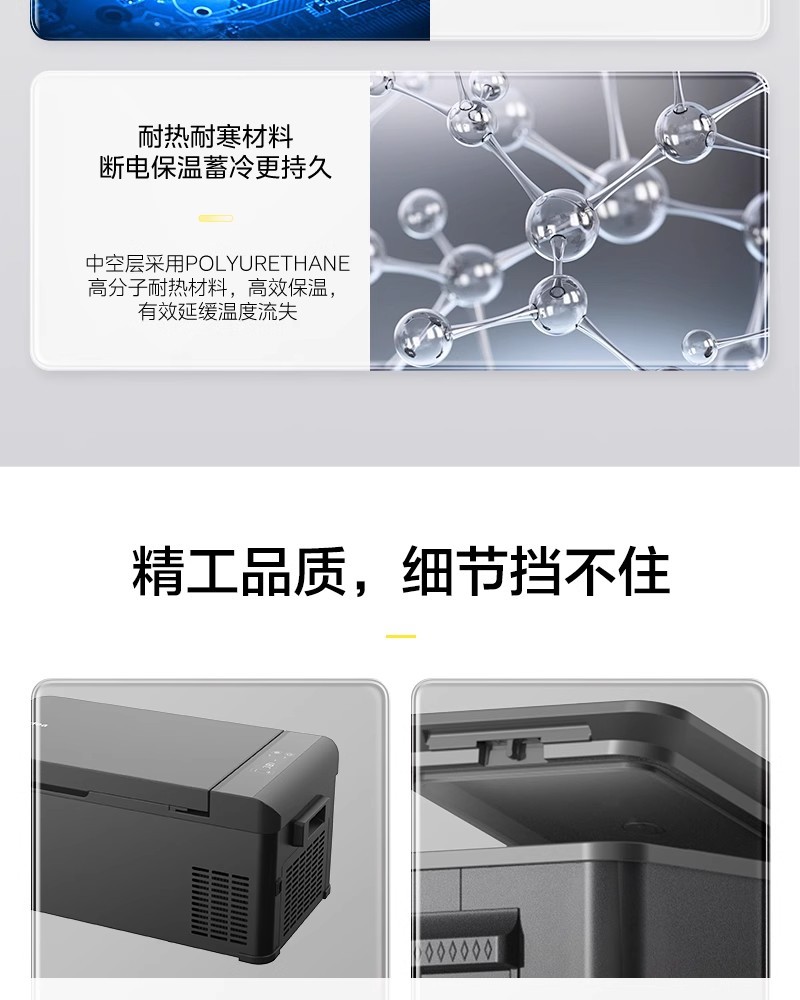 Midea Car Refrigerator Car Home Dual-Purpose Refrigeration Refrigeration Freezer Double Door Cl-17Sm