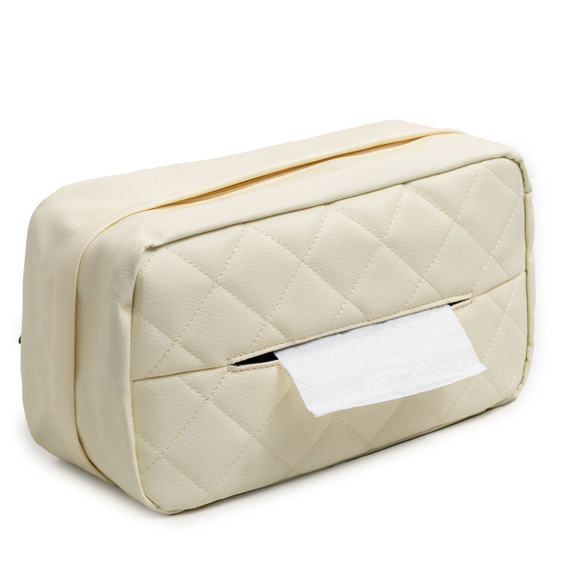 Fábrica de venta directa caja de toallas para automóviles, caja de reposabrazos de sombrilla general, silla colgante, caja de toallas para automóviles de cuero