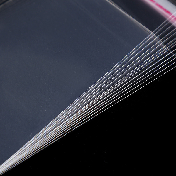 Transparent self-adhesive pack