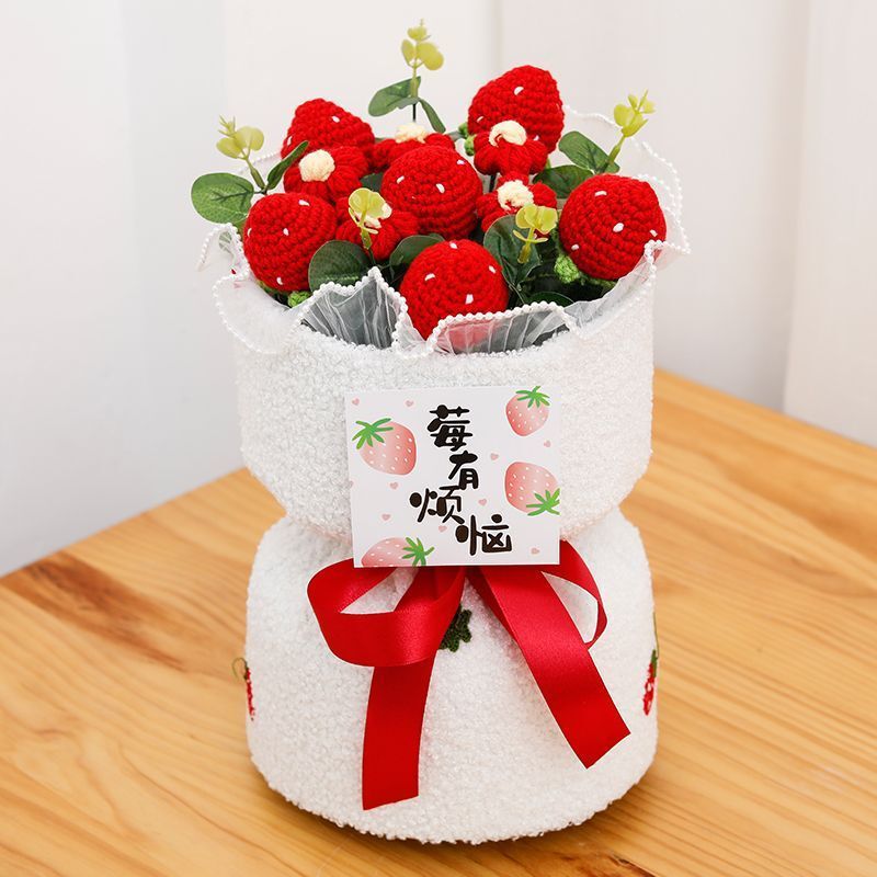 完成品プレゼント手作り毛糸メリヤスひまわり花束誕生日彼女の親友創意卒業シーズンプレゼント|undefined