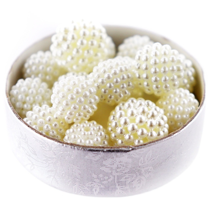 베이 베리 볼 비즈 쌀 화이트 모조 진주 비즈 홀드 볼 볼 수제 DIY 구슬 진주 가방 소재 무게 진