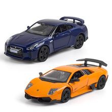 （盒装）仿真1比36亮色无声光系列合金汽车模型摆件玩具