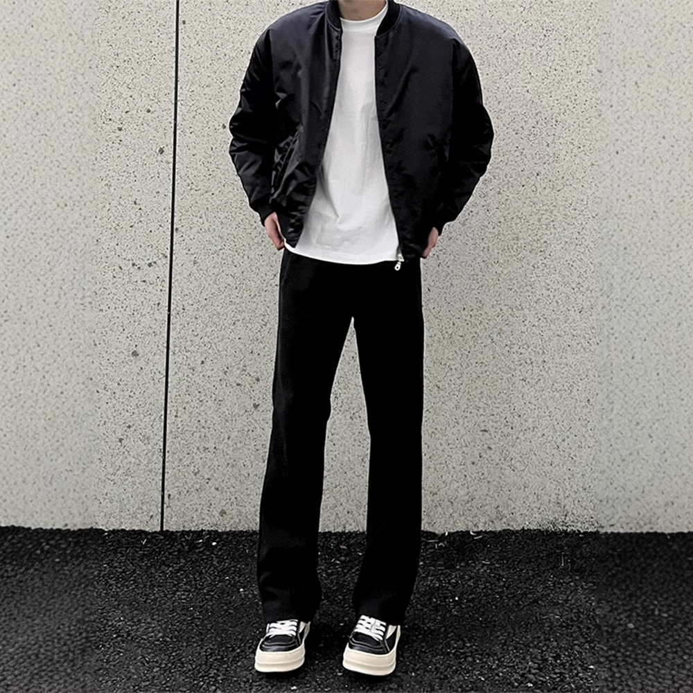 Черные штаны с мачете cleanfit Мужские осенние и зимние тяжелые толстые американские узкие прямые спортивные брюки