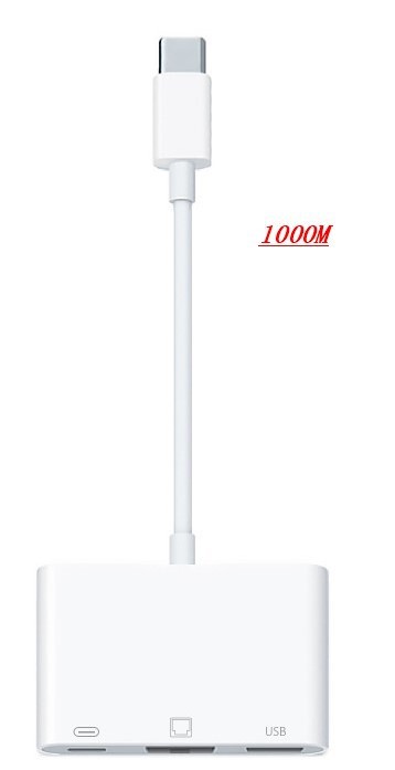 メーカーrj45イーサネット携帯電話アダプタusb + 充電百兆/ギガビット三合一ネット変換器|undefined