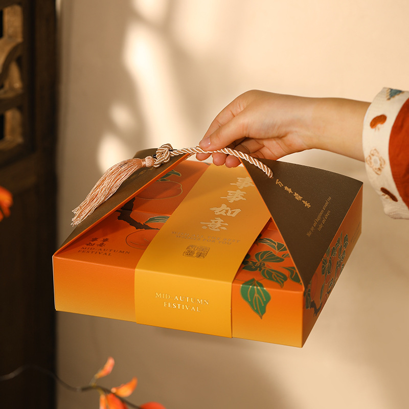 2025大月饼包装盒单个一斤500g高档创意手提纸盒中秋月饼糕点礼盒