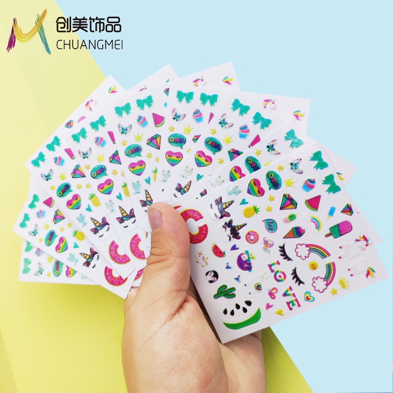 Children's Nail Stickers Cartoon Wearable Nail Patches Cute Waterproof Childlike Fake Nails DIY Decals Nail Art Patches Children's Nail Stickers Cartoon Wearable Nail Patches Cute Waterproof Childlike Fake Nails DIY Decals Nail Art Patches