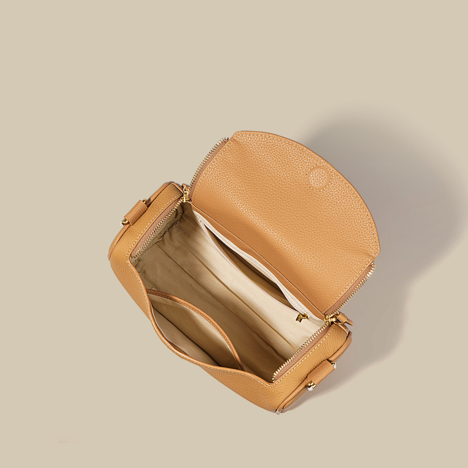 Women's 2025 New Top Grain Cowhide Commuter Versatile Crossbody Bag Luxury Genuine Leather Shoulder Pillow Bag - Thumbnail 4