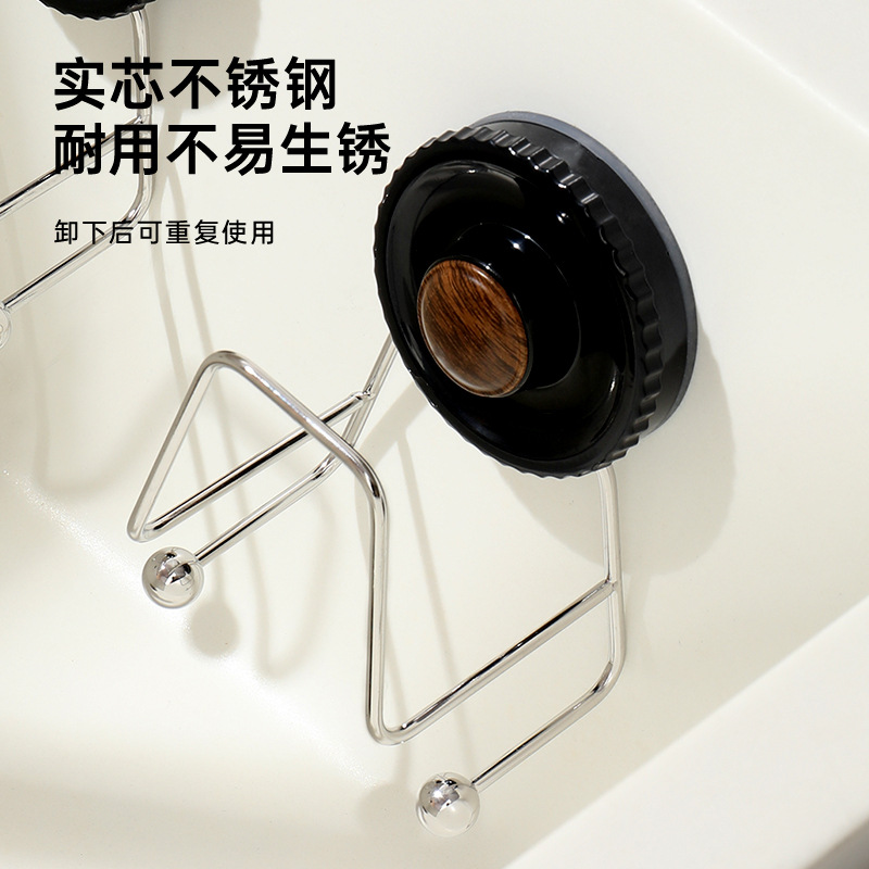 ventosa lavavajillas esponja drenaje marco de agua sin perforación cubierta de fregadero de cocina bola de acero almacenamiento tipo gancho de pared estante de almacenamiento