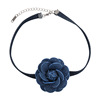 Retro three dimensional denim necklace, hair band, design choker, elegant belt, flowered, trend of season