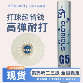 羽毛球G5口粮球一二级鹚鸪鸭全圆耐打飞行稳定12只一筒跨境专供