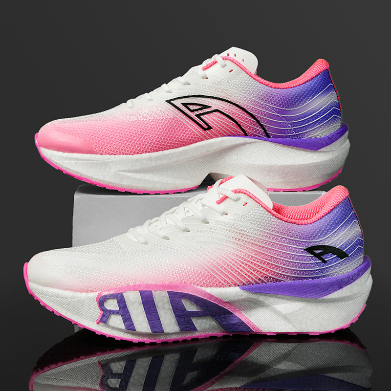 National Trendy Youth Super Ligero, transpirable, antideslizante, zapatos para correr, tablero de carbono de palma completa para hombre, zapatos deportivos casuales para estudiantes