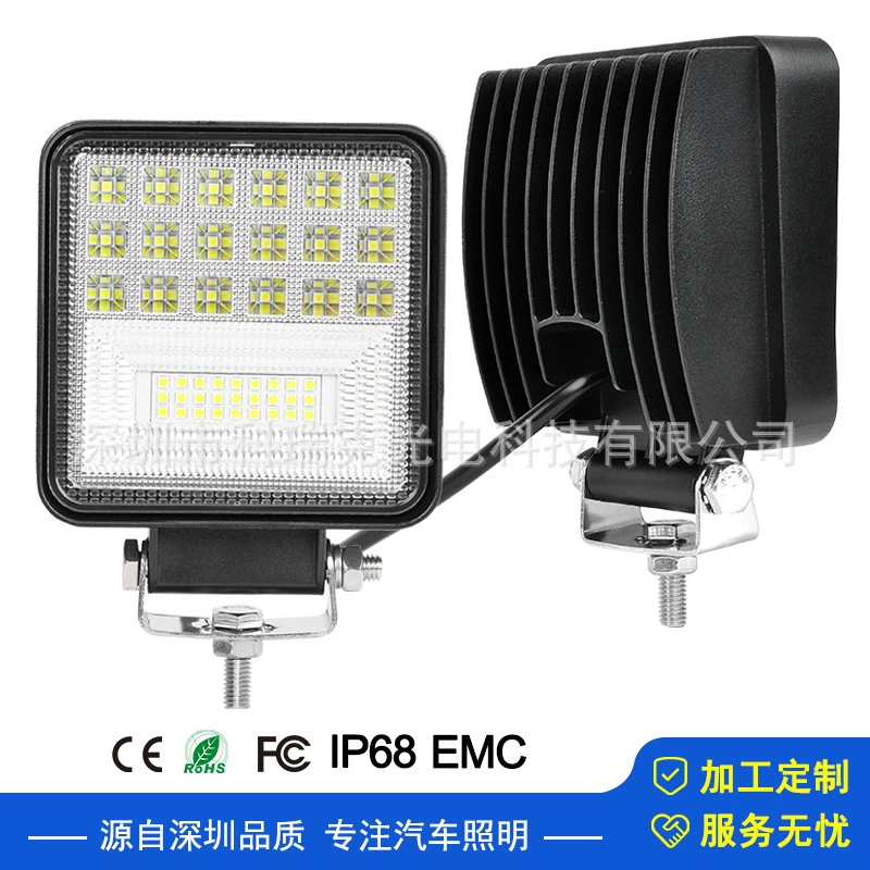 LED-фары, квадратный внедорожник, вспомогательные огни, 4 дюйма, 135 Вт