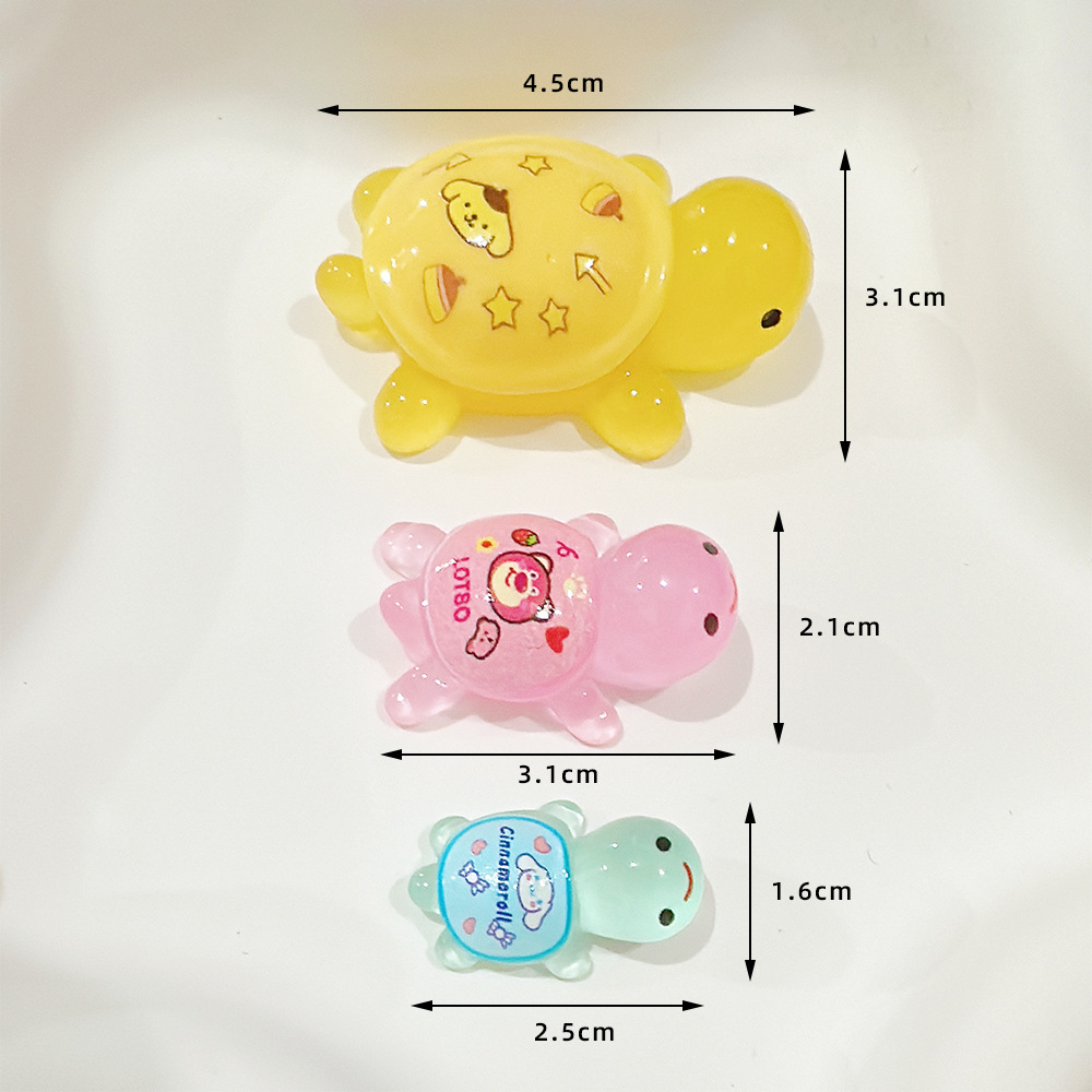 프린트된 큰 거북이 4..5cmx3.1cm