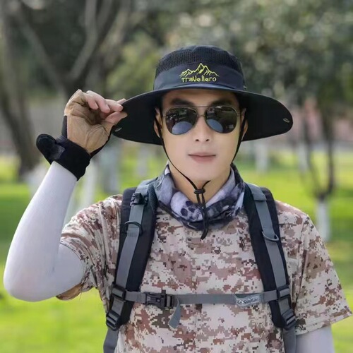 Fishing cap outdoor hat wholesale breathable sunshade sunscreen unisex hiking travel large circumference women's autumn edition