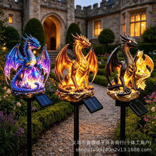 Dragon Legacy Golden Ember Edition Solar Garden Light���@��