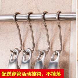 定制s型挂钩不锈钢挂衣架S钩厨房合金钩子门后衣钩金属勾弯钩