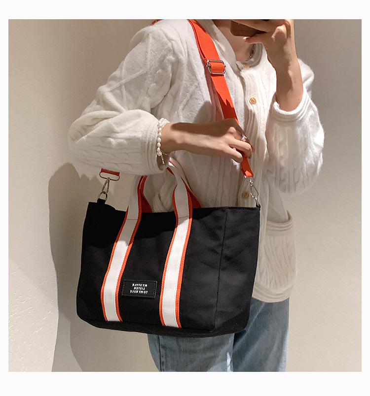 Fashion Large Capacity Wide Shoulder Strap Hit Color Portable Tote Bag Wholesale Nihaojewelry display picture 3