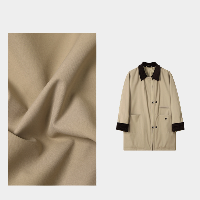 Autumn and Winter Women's Goose down Filled Windbreaker Lapel Contrasting Mid-Length Outwear Warm and Comfortable Versatile Women's Fsy51281