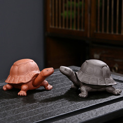 Purple sand longevity turtle tea pet ornaments tea leakage kung fu tea set tea making artifact tea filter net tea play tea filter ceramic filter